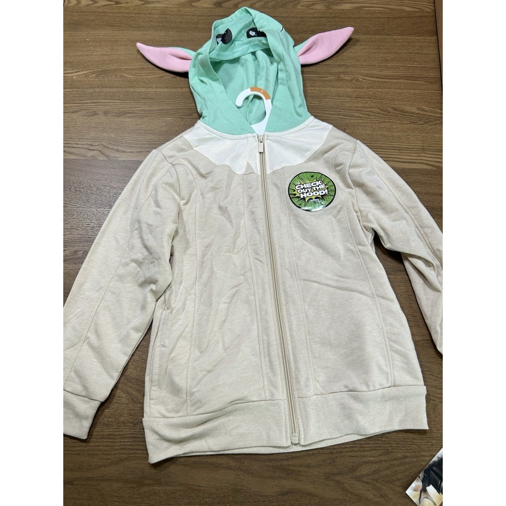 Star‎ Wars Baby Yoda Zip Up Hooded Sweatshirt Little Kids Size SMALL